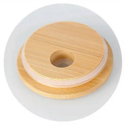 Eco-Friendly Pyrex Glass Coffee Cup with Bamboo Lid