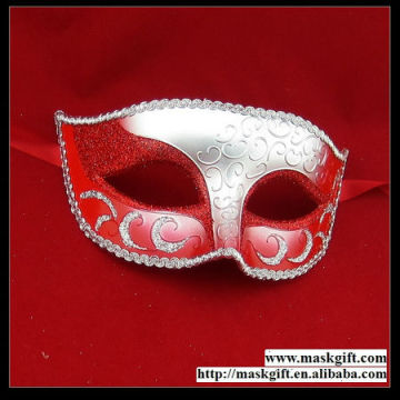 Wholesale 100% Handpainted Red And Silver Party Supplies Masquerade Wedding Gift