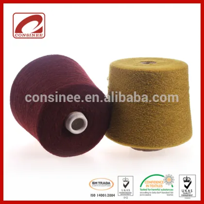 Colored fancy boucle yarn of blended woll knitting merino