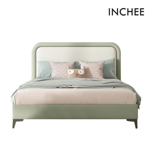 Microfiber Leather Children's Beds Steel And Wood Row Frame Children's Beds Supplier