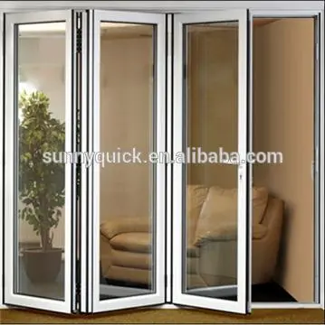 Energy saving aluminium folding door with thermal break profile