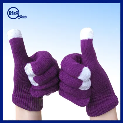 Yhao Brand promotion gifts hot sale touch screen gloves women men colorful hand gloves