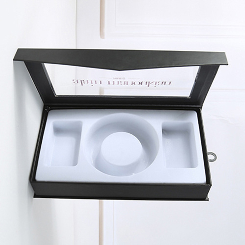 Caja de cinturón magnético con ventana y percha