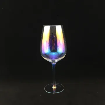 Bubble stem wine glasses