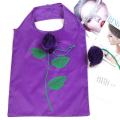 Floral Rose Flower Recycle Foldbar Oxford Tote Bag