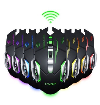 Rechargeable Wireless Gaming Mouse with Backlight and Comfort Design