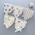 Wholesale 5 Pack Cotton Waterproof Babadores Newborn Baby Drool Bib