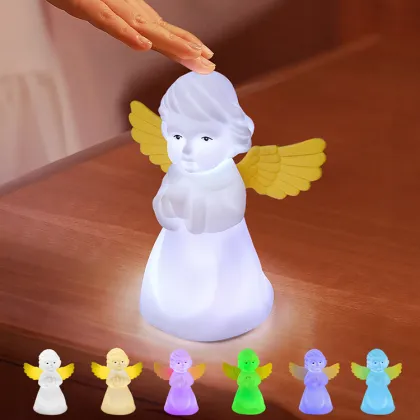 Rechargeable Silicone Table Lamp: Cherub Night Light Toy for Children 7 Years Old