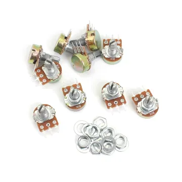 10PCS WH148 Linear Potentiometer Kit with Nuts and Washers - 1K to 1M Ohms