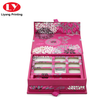 Custom Logo High Pigmented Pink Eyeshadow Palette Packaging