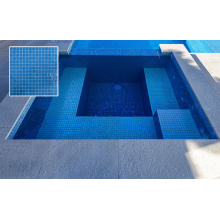 Blue Color Glass Mosaic Iridescent Swimming Pool Tile