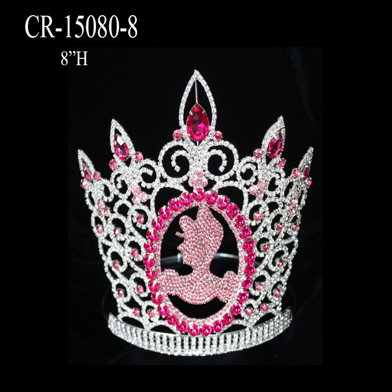 Custom Rhinestone Pink Cinderella Pageant Crown