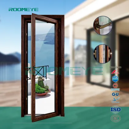 Excellent aluminum wood Insulated double Glazed windows and doors