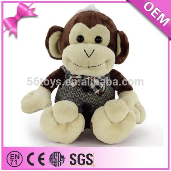 Custom sitting lovely plush monkey names, stuffed monkey dolls for sale