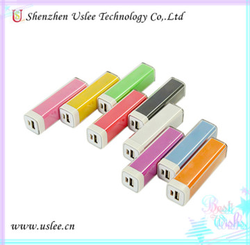 2014 Lipstick and colorful wholesale cell phone chargers for all kinds of mobile phone, cell phone chargers 2600mah