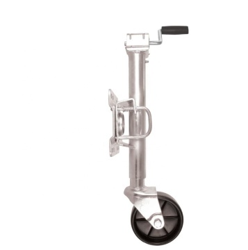 Zinc Plated Trailer Jack with Wheels and Grease Nipple