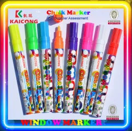 Kaicong Liquid chalk marker, window marker CK-716,glass paint marker, 8 colors