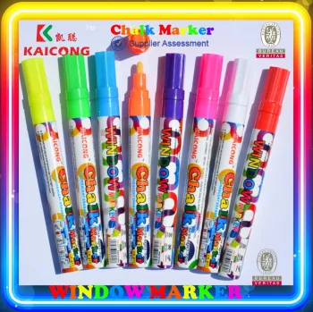 Kaicong Liquid chalk marker, window marker CK-716,glass paint marker, 8 colors
