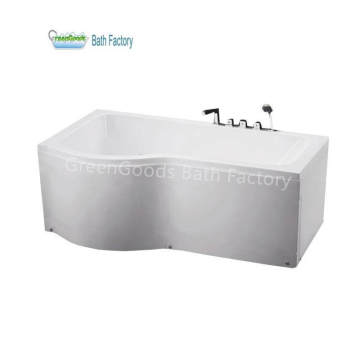 P Shape Bathroom Freestanding Panel Bathtub for Right or Left Hand