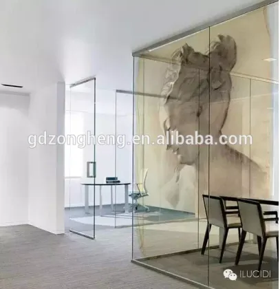 Tempered office glass partition designer glass partition