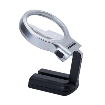 65mm 3X Magnification Reading Magnifier with LED Light - Handheld Magnifying Glass