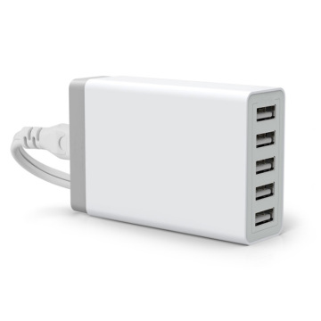 CE FCC ROHS Approved OEM quick charge universal multi usb travel charger QC2.0 rapid charging power adapter with 5 port output