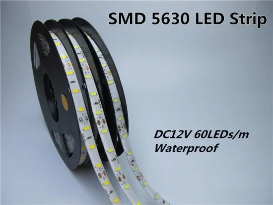 18W 60leds/m smd5630 LED Strip Light IP65 Waterproof 12V LED Flexible ribbon tape single color blue/green/red/yellow/CW