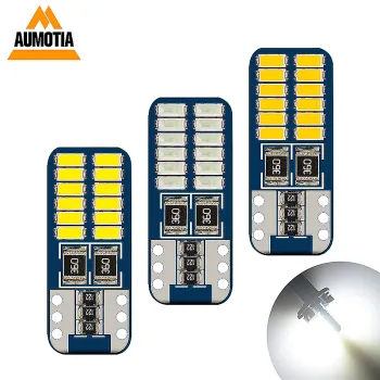 100x Car LEDs Light T10 168 W5W 24 LED 3014 Clearance Lamp Parking lamps Side Lights DC12V