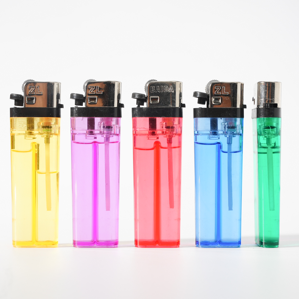 Soft Flame Transparent Five Color Flint Lighter