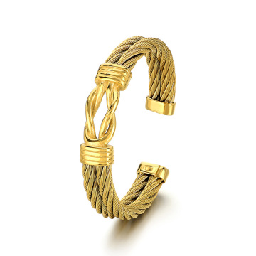 KALEN Unisex Vintage Stainless Steel Open Cuff Bangle Bracelet