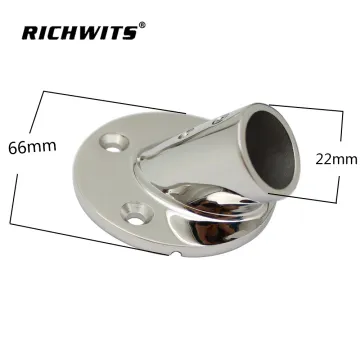 Boat Hand Rail Fitting Flange 45 Degree round Base Marine hardware 316 Stainless Steel pipe sused by Boats 1 buyer