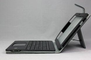 Adjustable Removable Droid , Blackberry , Ipad 2 Leather Bluetooth Keyboard Case / Cover