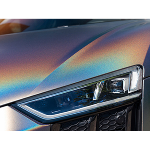 Rainbow Laser Matte Car Silver Wrap Viynl