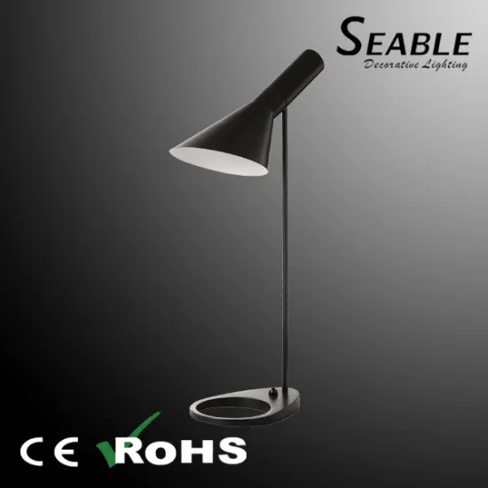 Black desk lamp for office indoor lighting