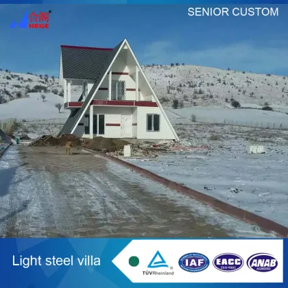 A shape house Villa Light steel villa quick installation LGS Villa