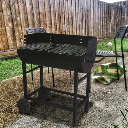 Portable outdoor charcoal grill