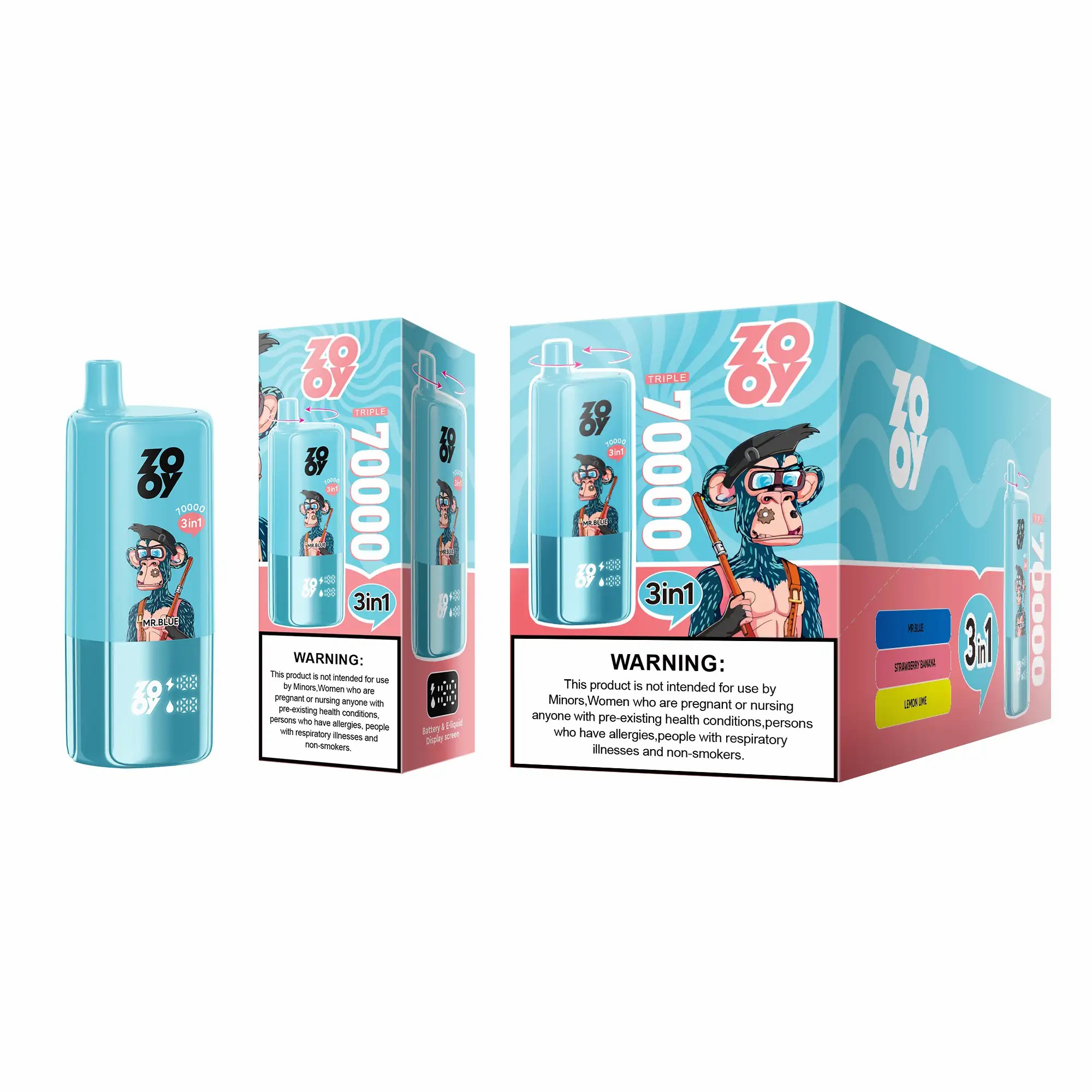 Longest-Lasting-ZOOY-70000-Puffs-3-In-1-Flavors-Disposable-Vape-Big-Puff-Vape-for-Heavy-Smoker-with-Mr.Blue-Strawberry-Banana-Lemon-Lime-Flavor-in-EU-Vape-Shop