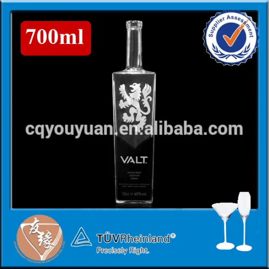 700ml cork top large vodka beautiful glass bottle wholesale
