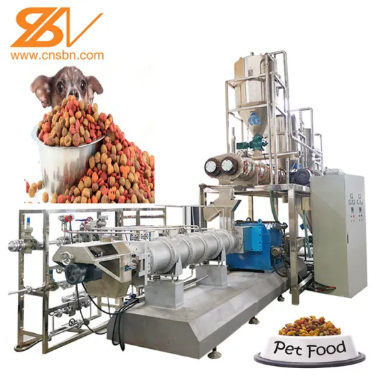 3000kg/h Automatic Dry Wet Kibble Pet Food Extruder Production Line