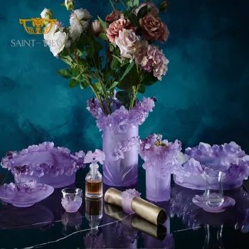 SAINT-VIEW Crystal Art 2021 New Nordic Style Orhcid Flower Wedding Party Decor Centerpieces