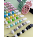 Custom BPA Free Pacifier Clips Silicone Teething Beads