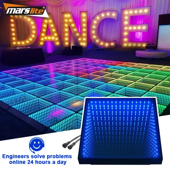Magnetic Wireless Portable DJ Device with 3D Mirror RGB LED for Dance Floor Parties