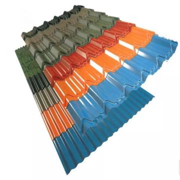 0.5mm Thickness Factory Supply Quality PPGI Prefab House RAL Color Coated Zinc Galvanized Corrugated Steel Sheets Roofing Tiles