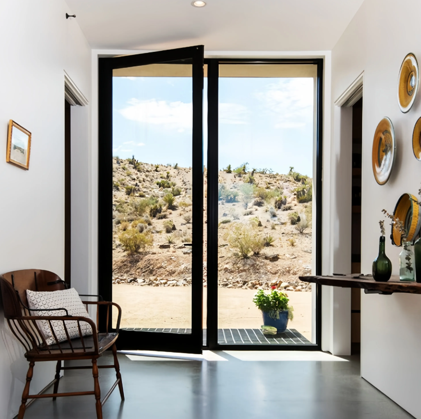 Aluminum casement doors