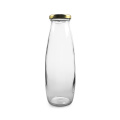 Bouteille de lait en verre transparent 500 ml avec couvercle en métal