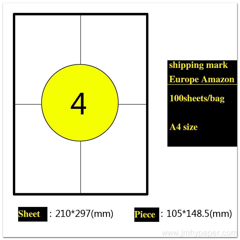 A4 direct thermal label