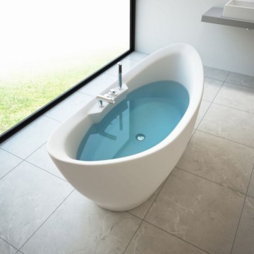 2025 Modern Boat Shape Acrylic Freestanding Bathtub with Drainer Accessory