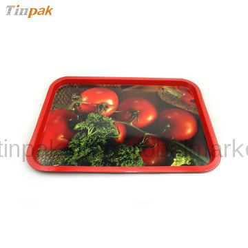 Family fruits tin tray
