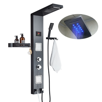 Vendita calda Prezzo economico Brass antico bagno piovoso rubinetto doccia con luce a LED