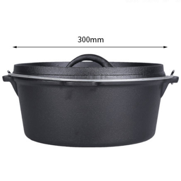 Auplex New Product Cast Iron Camping Dutch Oven with Three Legs at the Bottom